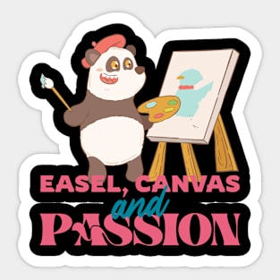 Easel, Canvas and Passion Sticker